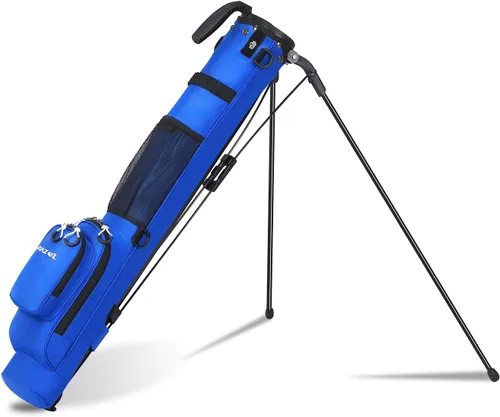 Vista 9 de MAZEL Bolsa de golf ligera para hombres – Bolsa de palos de golf fácil de transportar con correa para el hombro, Bolsa de soporte de golf Pitch n