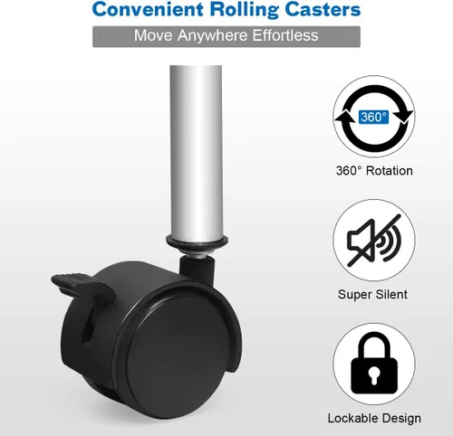 Vista 6 de Carrito de almacenamiento con ruedas de 20 cajones, carrito de utilidad móvil multiusos con ruedas universales y cajones de plástico, carrito