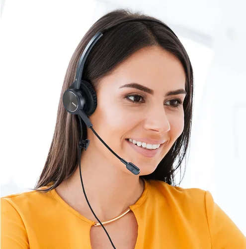 Vista 6 de MAIRDI Auriculares telefónicos con conector RJ9 y conectores de 0.138 in para centro de llamadas, oficina, escritorio, teléfono celular, PC