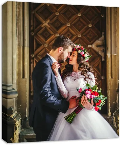 Vista 17 de YYYYHPP Impresiones en lienzo con tus fotos, arte de pared personalizado de foto a lienzo, impresión en lienzo para boda, familia, bebé, mascotas
