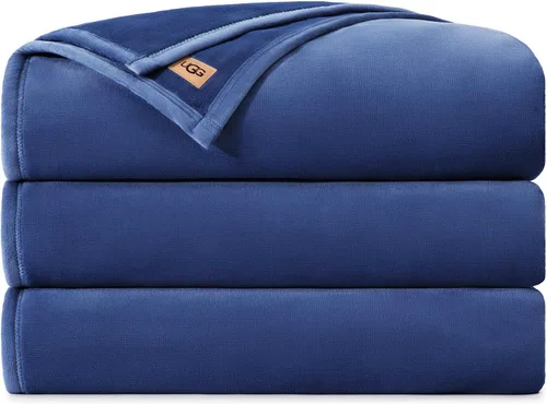 Vista 10 de UGG Coco - Manta acogedora para sofá y cama, 50 x 70 pulgadas, color negro (tinta)