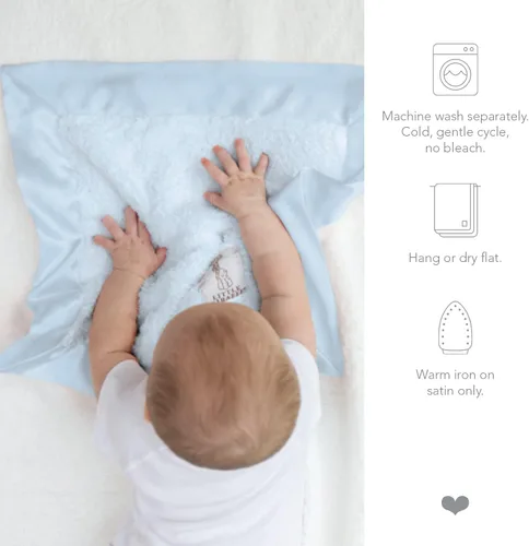 Vista 3 de Little Giraffe Manta para Bebé - Blanky - Manta Suave con Ribete de Satén - Manta para Cochecito de Bebé - Artículos Esenciales para Recién Nacidos