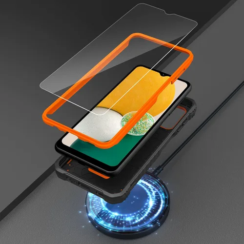 Vista 7 de ExoGuard Funda para Samsung Galaxy A13 5G, funda de goma resistente a los golpes con protector de pantalla para teléfono Samsung A13 5G, soporte