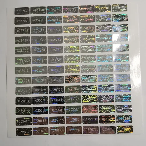 Vista 6 de Pegatinas a prueba de manipulaciones, etiquetas holográficas, etiquetas adhesivas de alta seguridad, sello a prueba de manipulaciones, garantía