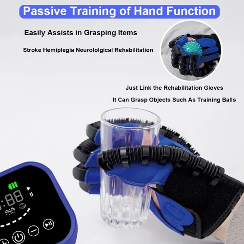 Vista 3 de Guantes robot de rehabilitación ZKES, ortesis para dedos de hemiplejia por accidente cerebrovascular, equipo de recuperación de mano