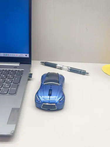 Vista 7 de Mouse inalámbrico de coche para computadora, con receptor USB, 3D, 1600 DPI, fresco y lindo, para computadora portátil, computadora, Mac