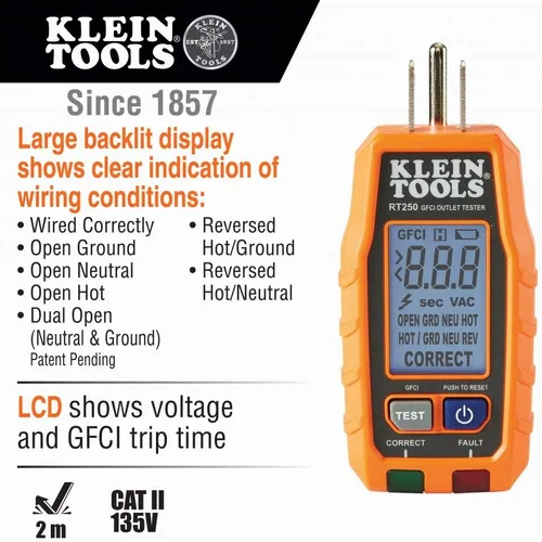 Vista 7 de Klein Tools Kit de herramientas de buscador de disyuntores con probador de salida GFCI (2 piezas)