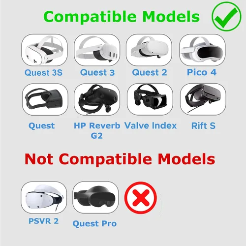 Vista 4 de Digicharge Protector de cubierta de lente VR, compatible con Meta Quest 3S, 3S Xbox Edition, Quest 3, Quest 2, Oculus Rift S, Valve Index, Pico 4