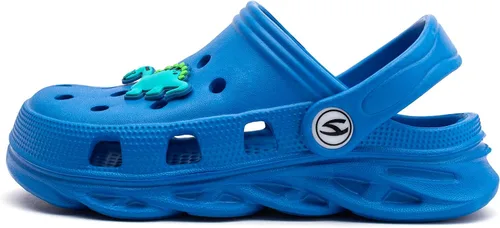 Vista 3 de WOUEOI Zapatos de jardín para niños y niñas, sandalias de dibujos animados, zuecos, pantuflas de playa para niños