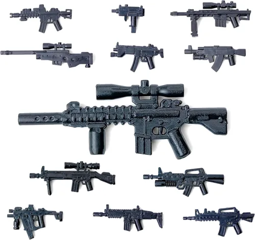 Vista 6 de Toysvill SWAT - Juego de bloques de construcción de policía militar SUV + minifiguras de soldados (12 piezas) con armas y accesorios de regalo