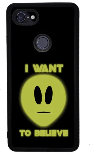 Vista 4 de Area 51 Raid I Want to Believe Alien Head - Funda de goma negra compatible con Google Pixel 10, 10 Pro, 10 Pro XL, 9a, 9 Pro, Pixel 9, Pixel 9 Pro