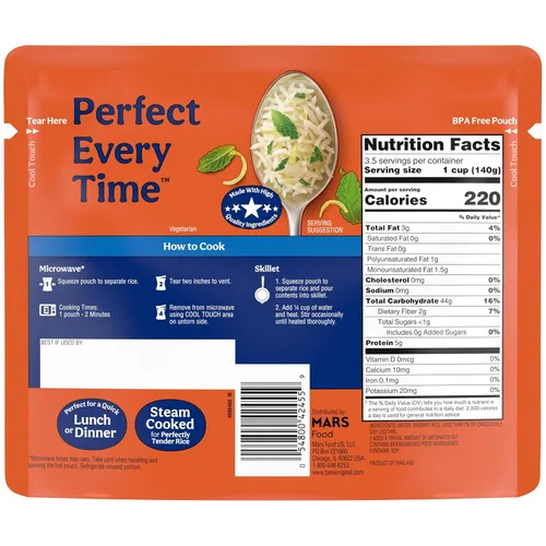 Vista 2 de BEN'S ORIGINAL READY RICE - Arroz basmati, tamaño familiar, bolsa de 17.3 onzas (paquete de 6)