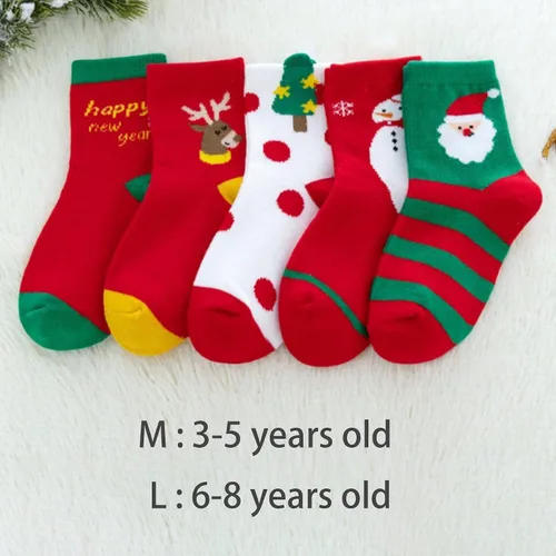 Vista 2 de 5 pares de calcetines de algodón de superhéroes para niños y niñas de 3-56-8 años