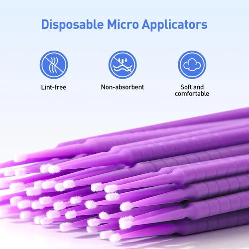 Vista 4 de JMU 400pcs cepillos micro dentales de los aplicadores superfinos, microswabs disponibles Microswabs desechables con punta flexible para cuidado