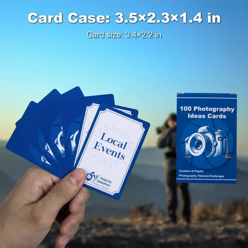 Vista 5 de 100 tarjetas de ideas para fotografía: accesorios de fotografía para sesión de fotos, regalos de fotógrafo para hombres y mujeres, únicos