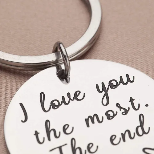 Vista 3 de Llavero para pareja, regalo para él y ella para novia, novio, esposa, regalo de aniversario, cumpleaños, boda, regalo de esposa, Hubby, día de San