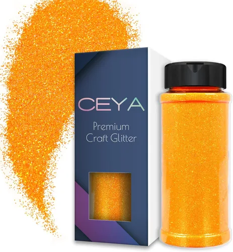 Vista 11 de Ceya Polvo de purpurina ultra fina de 3.8 onzas/110g, Admiral Blue Crafts Glitter de 1/128 pulgadas, 0.008 pulgadas, 0.2mm para slime, resina epoxi