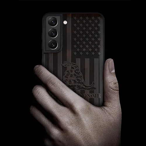 Vista 2 de Carveit Funda de madera para Galaxy S22 [madera natural y TPU suave] a prueba de golpes, diseño de madera compatible con Samsung S22