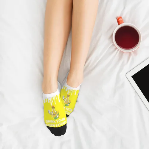 Vista 5 de devor Athletic Socks Women Low Cut for Womens Socks No Show Ankle Socks Cute Drink Your Corn Syrup Sock