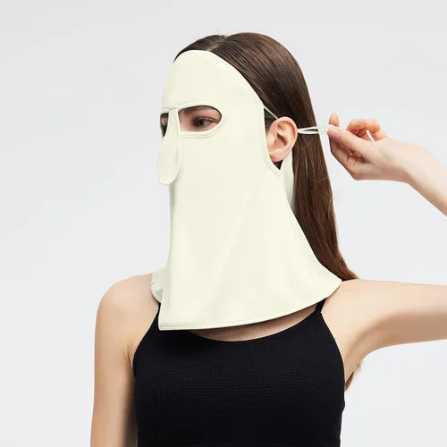 Vista 5 de SLF6M103T - Máscara de protección solar para el cuello, polaina para el cuello, bufanda, pasamontañas, pañuelos de tela con bucles para las orejas