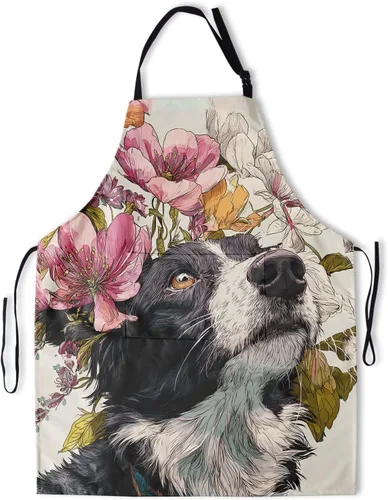 Vista 45 de Delantal con bolsillos, delantales para mujeres y hombres, delantal de cocina para cocinar, jardinería, servidor, camarera, pintura