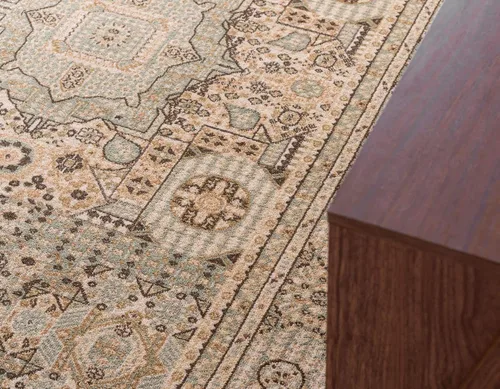 Vista 5 de Unique Loom Palace Collection - Alfombra rectangular (2 pies 2 pulgadas x 3 pies 1 pulgada, verde claro/marrón)