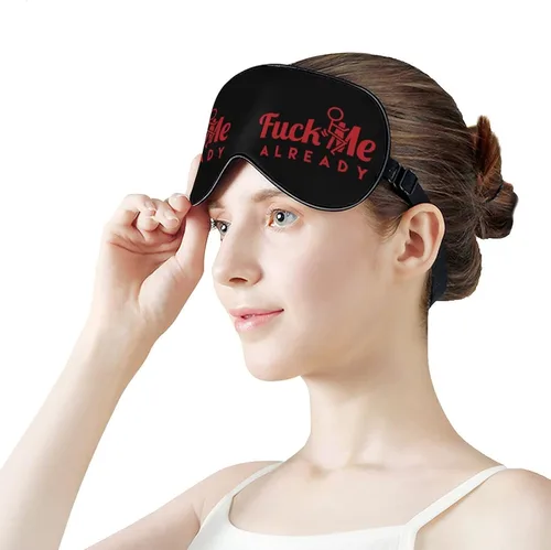 Vista 7 de Fuck Me Already - Antifaz para dormir, con vendaje de ojos, suave, con correa ajustable para hombres y mujeres