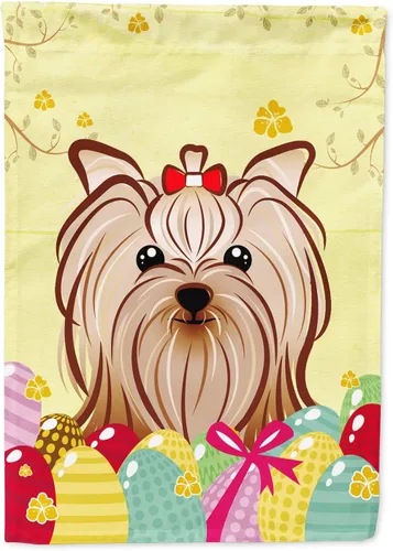 Vista 88 de Caroline's Treasures BB1920CHF - Bandera de caza de huevos de Pascua con diseño de bulldog francés, para casa, gran porche, para colgar en la pared