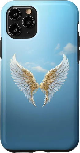 Vista 28 de Funda para iPhone 13 Heavenly Golden Angel Wings