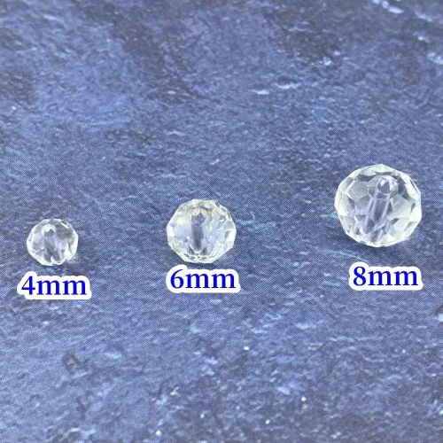 Vista 3 de 500 piezas de cuentas de cristal de vidrio facetado de 4 mm con agujero para pulseras, collares, aretes, joyería DIY, manualidades (Serie Negra)