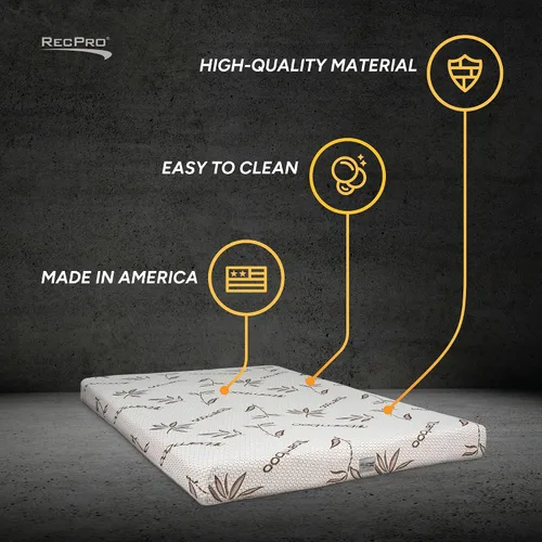 Vista 4 de RecPro RV Hide a Bed - Colchón de espuma viscoelástica con infusión de gel con garrapatas de bambú.