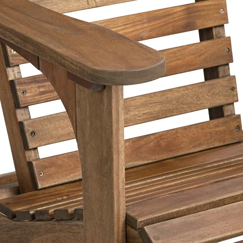 Vista 9 de Teal Island Designs Kenneth - Juego de 2 sillas Adirondack de madera natural