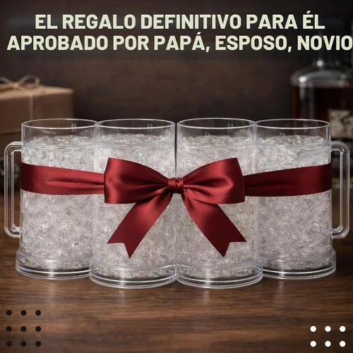 Vista 14 de Tazas de cerveza para congelador con gel, juego de 4, tazas congeladas de Transparente