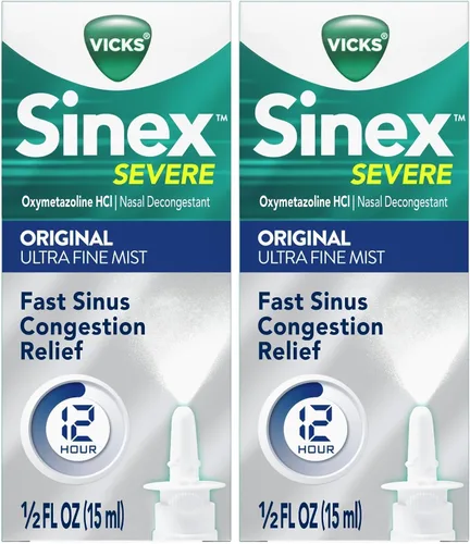 Vista 12 de Vicks Sinex GRAVE Aerosol Nasal, Bruma Ultra Fina Original, Medicina Descongestionante, Alivio de la Nariz Tapada debido al Resfriado o Alergia