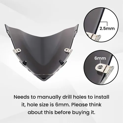 Vista 7 de GUAIMI Parabrisas de Motocicleta Deflector de Viento Pantalla Deportiva Deflector de Viento para Z125 2015-2019
