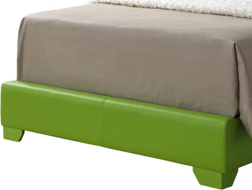 Vista 5 de Glory Furniture Aaron - Cama matrimonial tapizada de piel sintética en color verde manzana