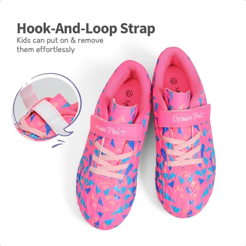 Vista 3 de DREAM PAIRS Zapatos de fútbol para niños y niñas, zapatos de fútbol para niños pequeñosniños grandes
