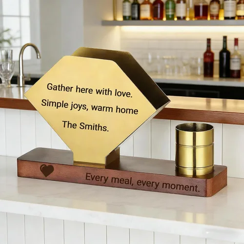 Vista 7 de Servilletero de madera personalizado con caja de palillos de dientes, servilletero de madera personalizado para mesa, servilletero de papel