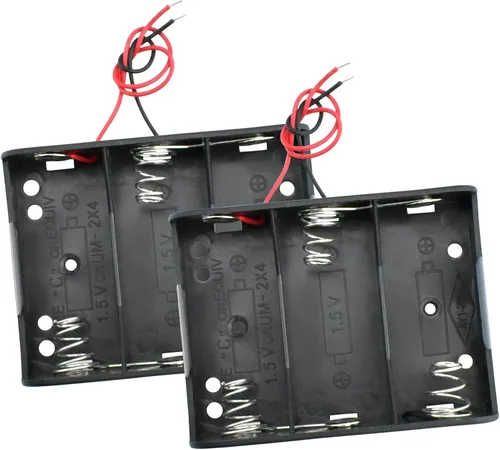 Vista 31 de SDTC Tech Paquete de 2 1 caja de batería de celda C de 1,5 V tamaño C con cables de alambre