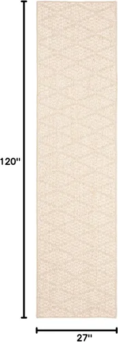 Vista 3 de SAFAVIEH Palm Beach Collection - Alfombra para pasillo, 2 pies 3 pulgadas x 10 pies, color beige y beige, diseño de sisal, no desprende pelusa