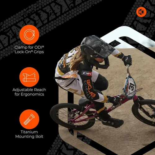 Vista 4 de Box One Genius - Palanca de freno BMX con abrazadera, tres palancas de freno reversibles de punto en V forjado en frío, alcance ajustable