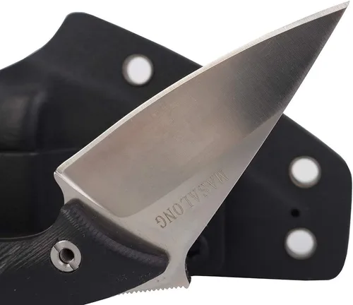 Vista 2 de MASALONG Cuchillo táctico súper duro de acero D2 kni200-b con vaina kydex cuchillo EDC (primera versión)