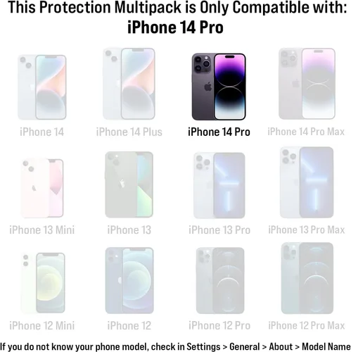 Vista 59 de Scooch Protector de pantalla 5 en 1 para iPhone 11 (paquete de 3) con protector de lente de cámara (paquete de 2) vidrio templado 9H de alta