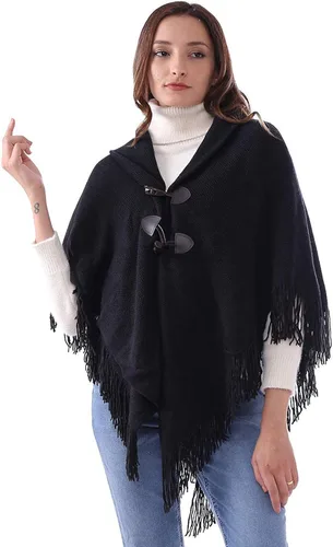 Vista 2 de MissShorthair Ponchos cálidos de invierno para mujer