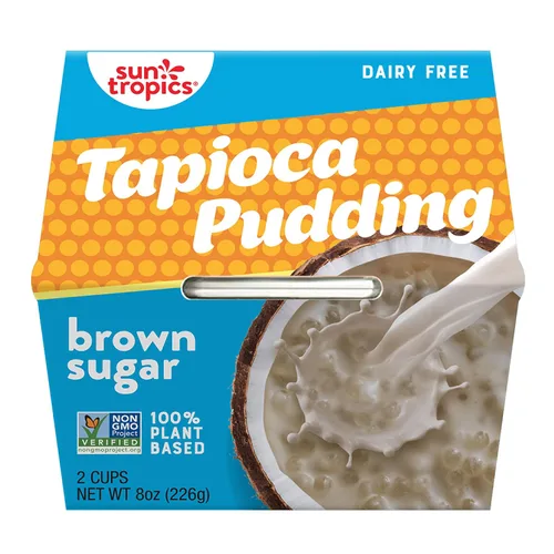 Vista 13 de Sun Tropics Pudín de Tapioca, Chocolate Pudines Veganos, Pudines Sin Lácteos Sin Gluten, Sin OGM Copitas de Pudín Listas para Comer 4.0oz
