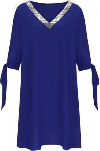 Vista 5 de Vestidos sexys para mujer, vestido de noche de cita, vestido de lentejuelas con cuello en V, sin tirantes, vestidos de graduación para mujer 2023