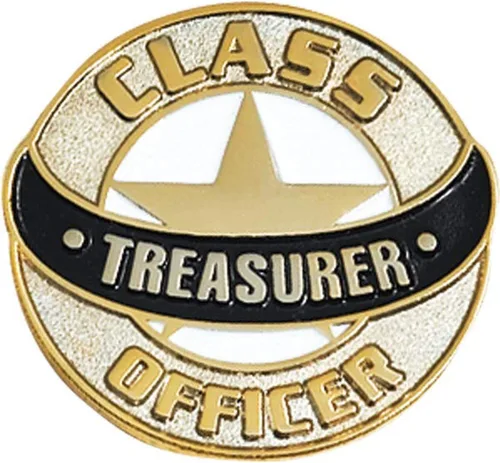 Vista 3 de Gold Class Officer Student Council Award Pins, 6 unidades, Metal, Sin piedra preciosa