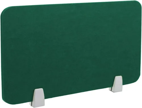 Vista 25 de Icegrey Divisor acústico de escritorio, panel de privacidad, escritorio extraíble absorbente de sonido con 2 clips para centros de llamadas de Beige