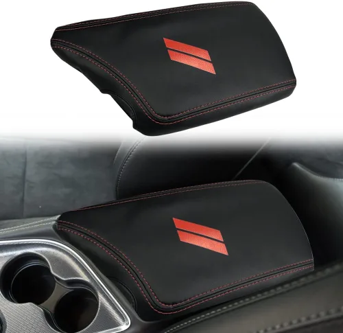 Vista 9 de Funda para el reposabrazos del automóvil, impermeable, para consola central, cubre cajas, resistente a los arañazos, funda protectora de cuero