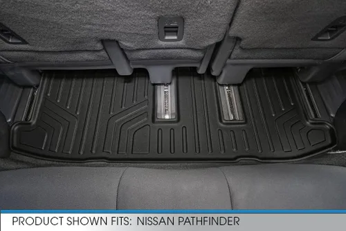 Vista 2 de SMARTLINER Alfombrillas de suelo de ajuste personalizado de tercera fila compatibles con Infiniti JX35 2013-2013